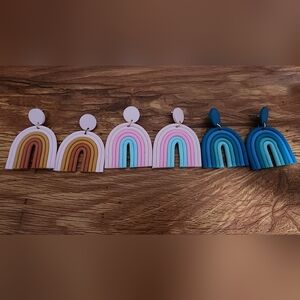 Rainbow Clay Earring Bundle